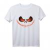 Scary Face Halloween T-Shirt in Dunkelorange mit Leuchteffekt – Perfekt für Halloween-Partys, Kostüme & Gruselige Geschenke