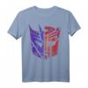 Transformers Decepticon Autobot Distressed Split Logo T-Shirt - Offizielles Vintage & Retro Merchandise für Fans