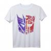 Transformers Decepticon Autobot Distressed Split Logo T-Shirt - Offizielles Vintage & Retro Merchandise für Fans