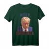 HapKitten Trump nie aufgeben T-Shirt – Humorvolles Politisches Statement mit Mugshot für Geburtstagsgeschenke