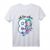 Kinder Ich bin schon 8 Meerjungfrau T-Shirt - Süßes Geburtstagsgeschenk für Mädchen, perfekt für 8. Geburtstag, Kindergarten- und Schulfeiern