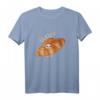 Quaso Meme für Frauen Vintage Croissant Cat T-Shirt – Lustiges Katzen-Design für Croissant-Liebhaberinnen