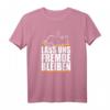 Lass uns Fremde bleiben - Schwarzer Humor Ironie T-Shirt für Misanthropen, Menschenhasser & Sarkastiker
