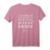 I Listen To Metal With My Daddy Baby Kids Heavy Metal Rock T-Shirt - Süßes Baby T-Shirt für Metal Fans, ideal als Geburtstags- oder Weihnachtsgeschenk