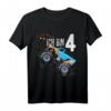 Kinder 4 Jahre Geburtstag Shirt Monster Truck - Buntes Kinder T-Shirt für Jungen und Mädchen zum Geburtstag