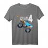 Kinder 4 Jahre Geburtstag Shirt Monster Truck - Buntes Kinder T-Shirt für Jungen und Mädchen zum Geburtstag