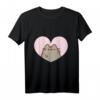 Pusheen Love Heart T-Shirt – Niedliches Katzen T-Shirt für Anime- und Katzenliebhaber