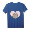 Pusheen Love Heart T-Shirt – Niedliches Katzen T-Shirt für Anime- und Katzenliebhaber