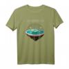 Flat Earth Society T-Shirt mit Karte des flachen Globus - Zeige deine Überzeugung, ideal als Geschenk für Flat Earth Fans