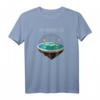 Flat Earth Society T-Shirt mit Karte des flachen Globus - Zeige deine Überzeugung, ideal als Geschenk für Flat Earth Fans