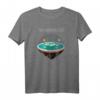 Flat Earth Society T-Shirt mit Karte des flachen Globus - Zeige deine Überzeugung, ideal als Geschenk für Flat Earth Fans