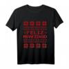 Weihnachtspullover Feliz Navidad mit Pixel Muster - Lustiges hässliches Weihnachts-T-Shirt für Festtage und Feiertagsfeiern, Spanischsprachige Geschenkidee
