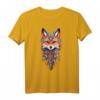 Spiritueller Fuchs mit Federschmuck - Indianer Schamane T-Shirt für Meditation, Esoterik & Mystik