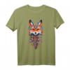 Spiritueller Fuchs mit Federschmuck - Indianer Schamane T-Shirt für Meditation, Esoterik & Mystik