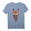Spiritueller Fuchs mit Federschmuck - Indianer Schamane T-Shirt für Meditation, Esoterik & Mystik