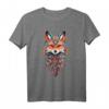 Spiritueller Fuchs mit Federschmuck - Indianer Schamane T-Shirt für Meditation, Esoterik & Mystik