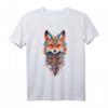 Spiritueller Fuchs mit Federschmuck - Indianer Schamane T-Shirt für Meditation, Esoterik & Mystik