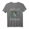 Rasta Unicorn Smoke Up Bitches Marijuana 420 Weed Cannabis T-Shirt – Lustiges Stoner-Shirt mit Humor-Slogans für Erwachsene