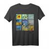 Van Gogh Sonnenblumen & Sternennacht Malcollage T-Shirt – Kunstliebhaber Geschenk mit Signatur