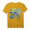 Van Gogh Sonnenblumen & Sternennacht Malcollage T-Shirt – Kunstliebhaber Geschenk mit Signatur