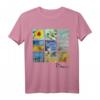 Van Gogh Sonnenblumen & Sternennacht Malcollage T-Shirt – Kunstliebhaber Geschenk mit Signatur