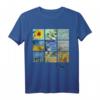 Van Gogh Sonnenblumen & Sternennacht Malcollage T-Shirt – Kunstliebhaber Geschenk mit Signatur