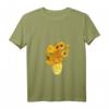 Damen Van Gogh Sonnenblumen Expressionist Modernes Kunst Malerei T-Shirt mit V-Ausschnitt – Perfektes Geschenk für Kunstliebhaber, Studenten & Lehrer