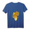 Damen Van Gogh Sonnenblumen Expressionist Modernes Kunst Malerei T-Shirt mit V-Ausschnitt – Perfektes Geschenk für Kunstliebhaber, Studenten & Lehrer