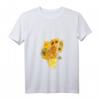 Damen Van Gogh Sonnenblumen Expressionist Modernes Kunst Malerei T-Shirt mit V-Ausschnitt – Perfektes Geschenk für Kunstliebhaber, Studenten & Lehrer