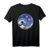 Van Gogh Starry Night & Hokusai Great Wave Circle T-Shirt – Künstlerisches Mode-Statement mit berühmten Gemälden