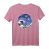 Van Gogh Starry Night & Hokusai Great Wave Circle T-Shirt – Künstlerisches Mode-Statement mit berühmten Gemälden