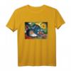 Zwei Katzen, blauer und gelber Franz Marc T-Shirt - Deutscher Expressionist Gemälde Design