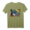 Zwei Katzen, blauer und gelber Franz Marc T-Shirt - Deutscher Expressionist Gemälde Design