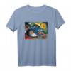 Zwei Katzen, blauer und gelber Franz Marc T-Shirt - Deutscher Expressionist Gemälde Design