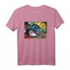 Zwei Katzen, blauer und gelber Franz Marc T-Shirt - Deutscher Expressionist Gemälde Design