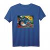 Zwei Katzen, blauer und gelber Franz Marc T-Shirt - Deutscher Expressionist Gemälde Design