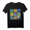 Van Gogh Gemälde Collage T-Shirt mit Sonnenblumen und Sternennacht – Perfektes Geschenk zum Geburtstag für Kunstliebhaber