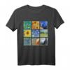 Van Gogh Gemälde Collage T-Shirt mit Sonnenblumen und Sternennacht – Perfektes Geschenk zum Geburtstag für Kunstliebhaber