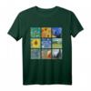 Van Gogh Gemälde Collage T-Shirt mit Sonnenblumen und Sternennacht – Perfektes Geschenk zum Geburtstag für Kunstliebhaber