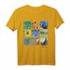 Van Gogh Gemälde Collage T-Shirt mit Sonnenblumen und Sternennacht – Perfektes Geschenk zum Geburtstag für Kunstliebhaber