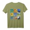 Van Gogh Gemälde Collage T-Shirt mit Sonnenblumen und Sternennacht – Perfektes Geschenk zum Geburtstag für Kunstliebhaber