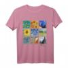 Van Gogh Gemälde Collage T-Shirt mit Sonnenblumen und Sternennacht – Perfektes Geschenk zum Geburtstag für Kunstliebhaber