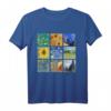 Van Gogh Gemälde Collage T-Shirt mit Sonnenblumen und Sternennacht – Perfektes Geschenk zum Geburtstag für Kunstliebhaber