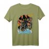 Riesen Cthulhu Sunset Japanisch T-Shirt - Vintage Horror-Design für Monster- und Japan-Liebhaber