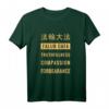 Falun Dafa Dharma Wheel T-Shirt mit Wahrhaftigkeit, Mitgefühl & Nachsicht – Spirituelles Geschenk für Falun Gong, Buddhismus & Taoismus Anhänger