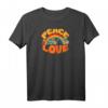 Peace Sign Love 1960er 1970er Jahre Hippie Batikfärbung Raglan - Retro Vintage T-Shirt für Festivals, Halloween & Nostalgie