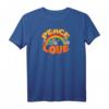 Peace Sign Love 1960er 1970er Jahre Hippie Batikfärbung Raglan - Retro Vintage T-Shirt für Festivals, Halloween & Nostalgie