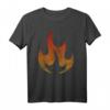 Feuerflamme Kostüm T-Shirt mit Beleuchtung – Leuchtendes Halloween Flammen-Outfit für Partys und Kostüme