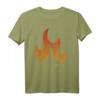 Feuerflamme Kostüm T-Shirt mit Beleuchtung – Leuchtendes Halloween Flammen-Outfit für Partys und Kostüme
