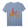 Feuerflamme Kostüm T-Shirt mit Beleuchtung – Leuchtendes Halloween Flammen-Outfit für Partys und Kostüme